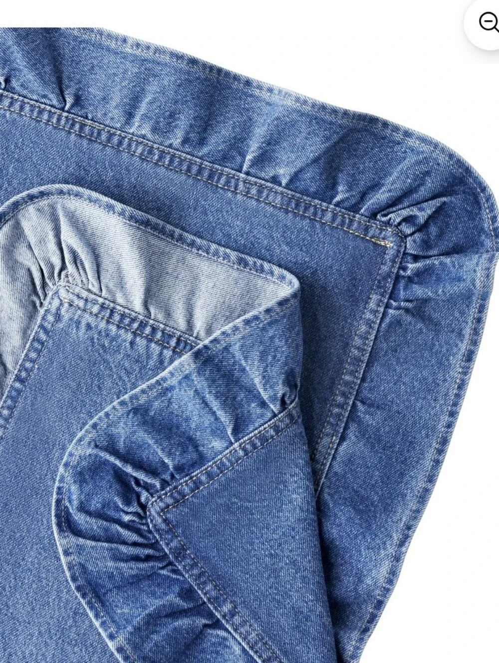 🤎 New The Pioneer Woman Denim Blue Ruffled Table Runner